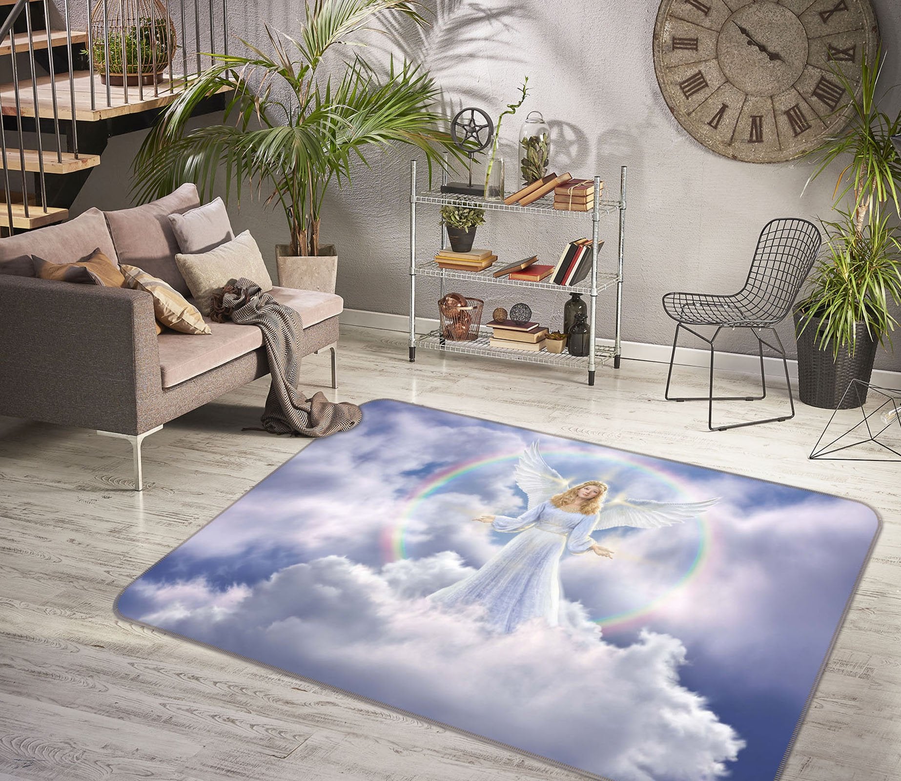 3D Angel Girl 1052 Jerry LoFaro Rug Non Slip Rug Mat Mat AJ Creativity Home 