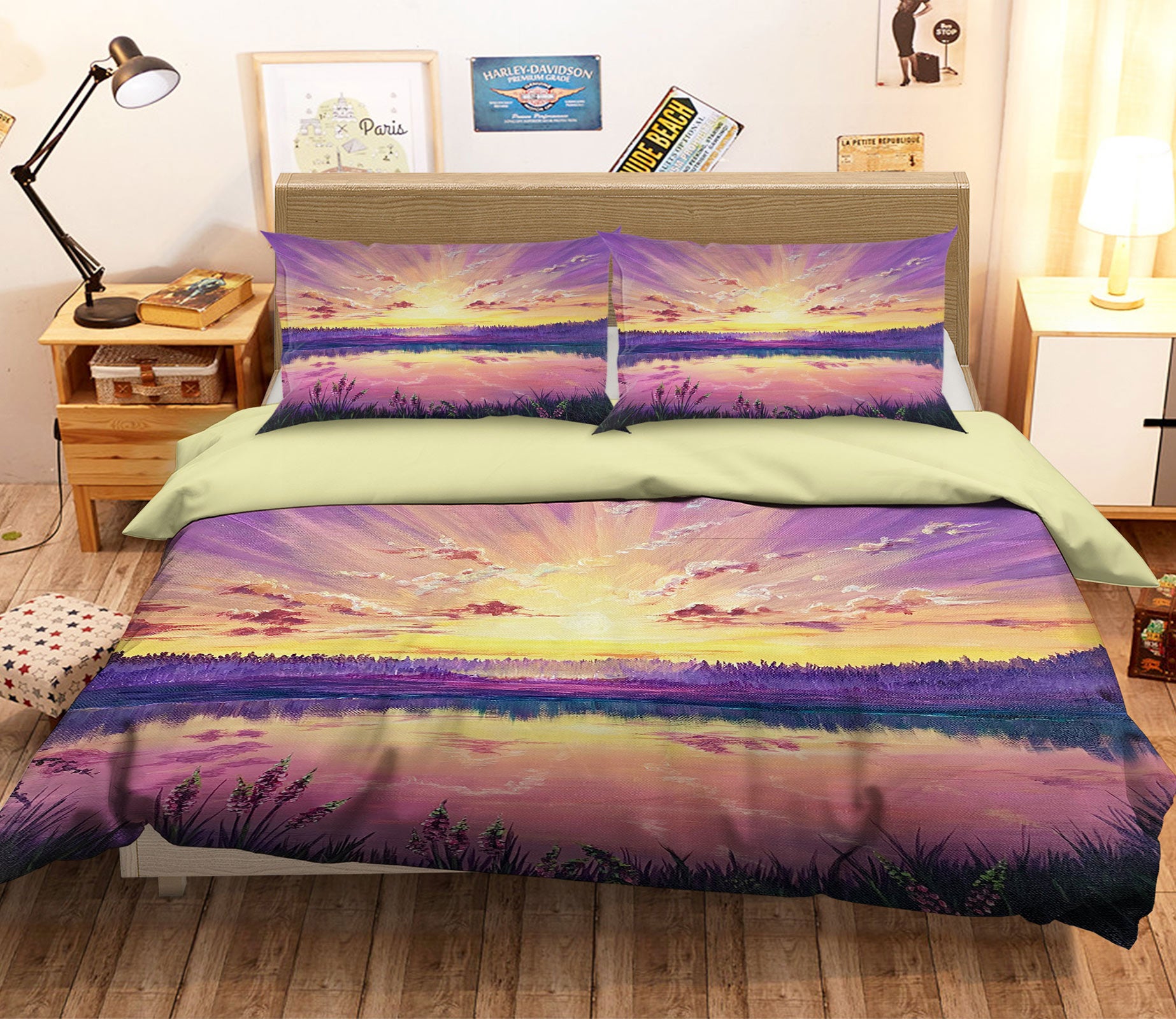3D Sky Lake Surface 1762 Marina Zotova Bedding Bed Pillowcases Quilt