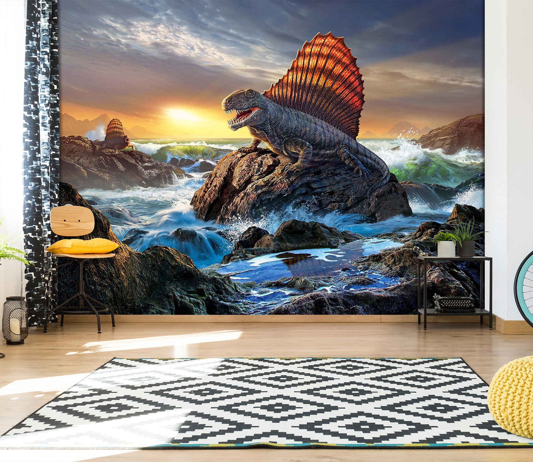 3D Dimetrodon 103 Jerry LoFaro Wall Mural Wall Murals