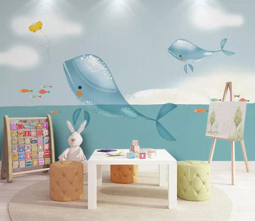 3D Sea Water Whale WC96 Wall Murals Wallpaper AJ Wallpaper 2 