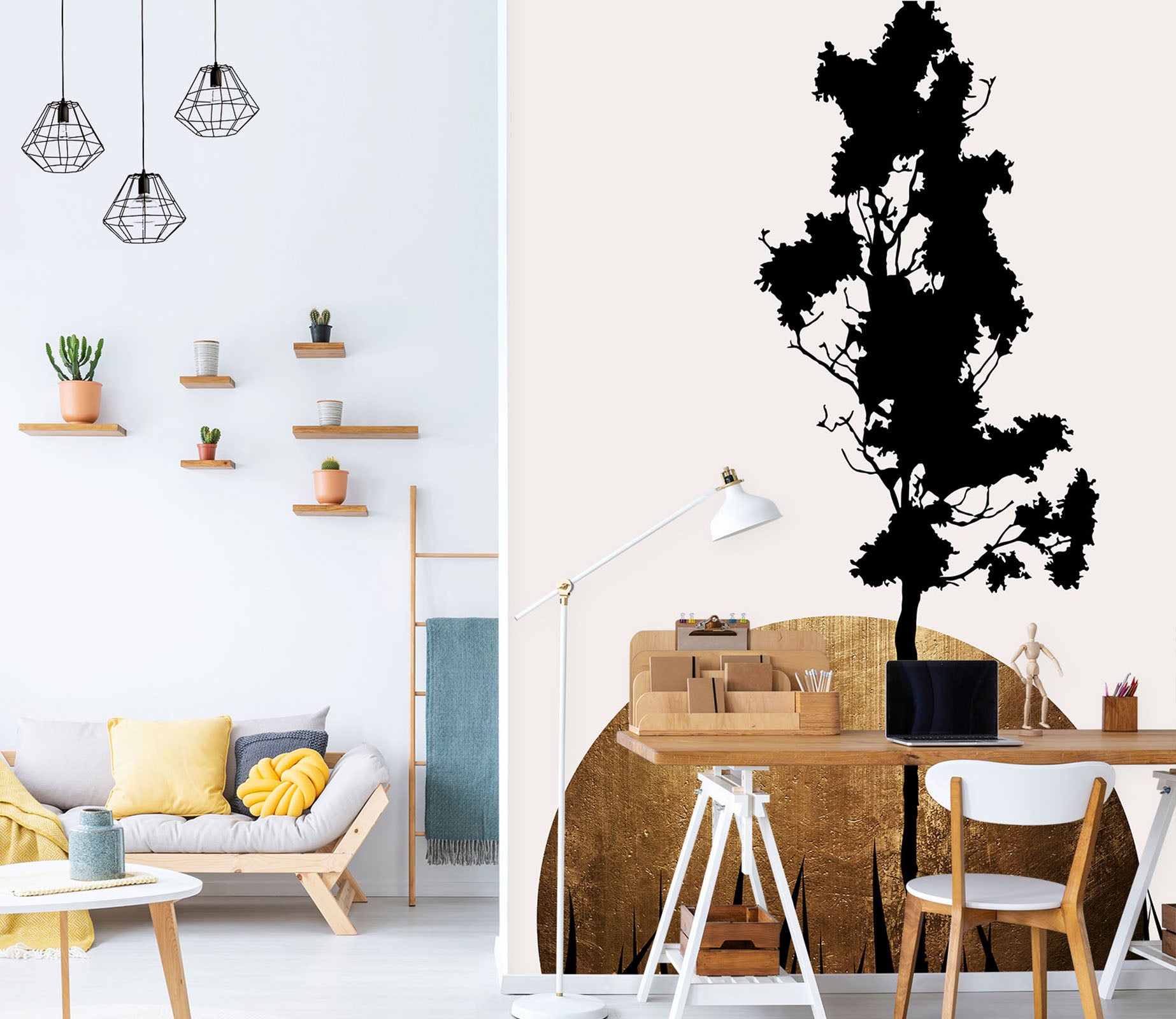 3D Moon Tree 1512 Boris Draschoff Wall Mural Wall Murals