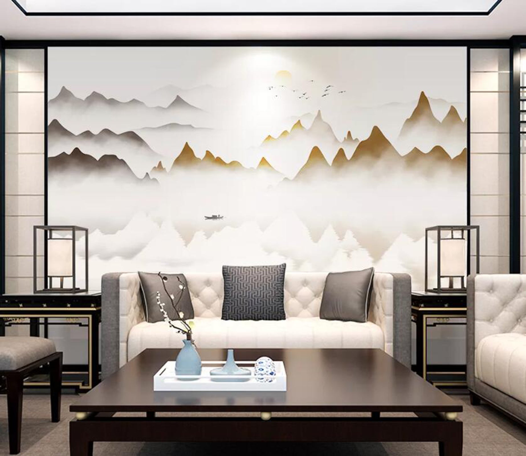 3D Foggy Forest WC84 Wall Murals Wallpaper AJ Wallpaper 2 