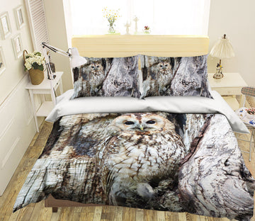 3D Owl 1932 Bed Pillowcases Quilt