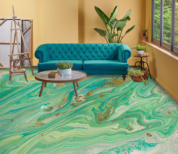 3D Green Texture Art 762 Floor Mural