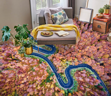 3D Light Purple Coral 065 Floor Mural  Wallpaper Murals Rug & Mat Print Epoxy waterproof bath floor
