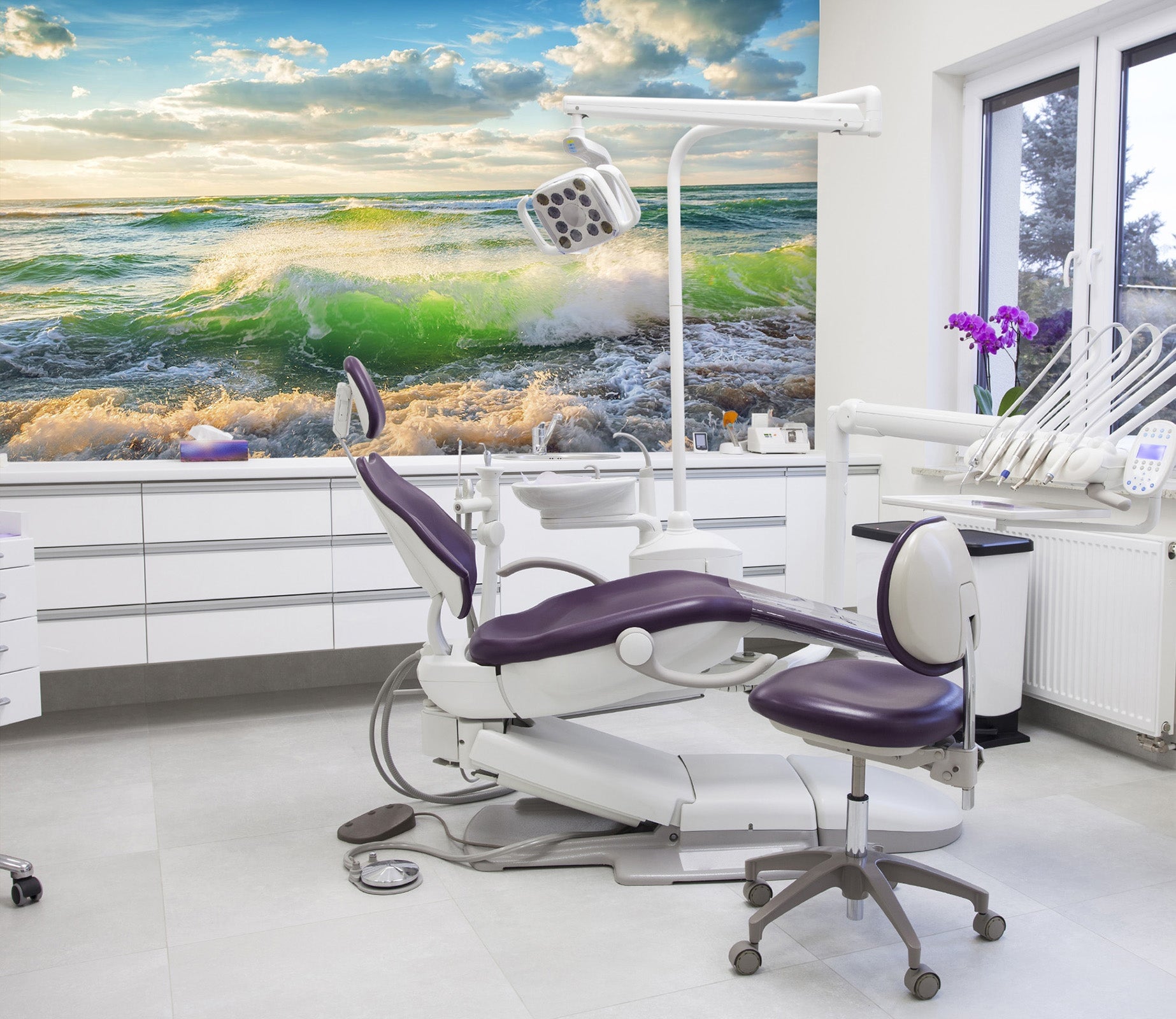 3D Sky Green Surf 021 Wall Murals Wallpaper AJ Wallpaper 2 