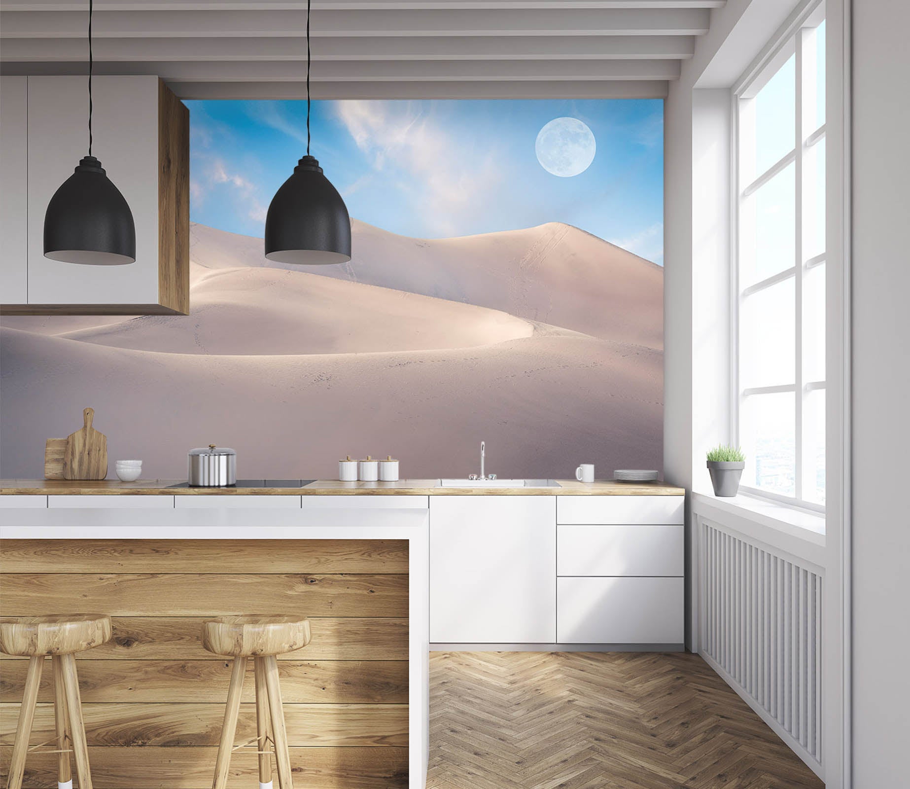 3D White Desert 1451 Marco Carmassi Wall Mural Wall Murals