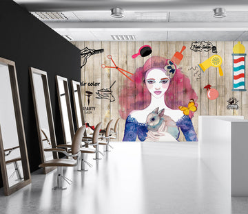 3D Bunny Girl 041 Wall Murals