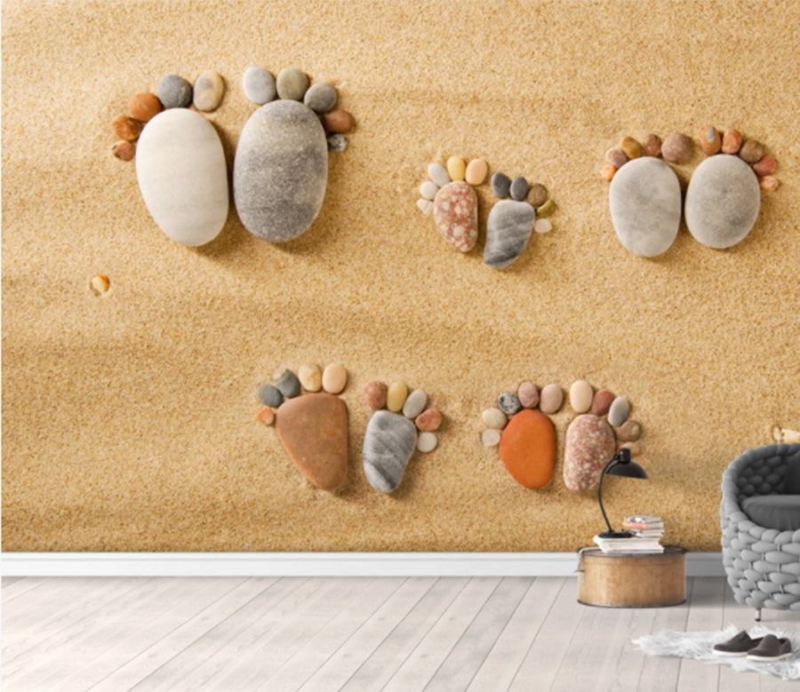 3D Stone Feet WC772 Wall Murals