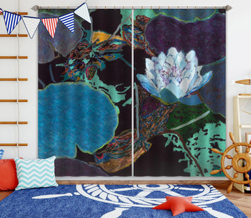 3D Water Lily 223 Allan P. Friedlander Curtain Curtains Drapes