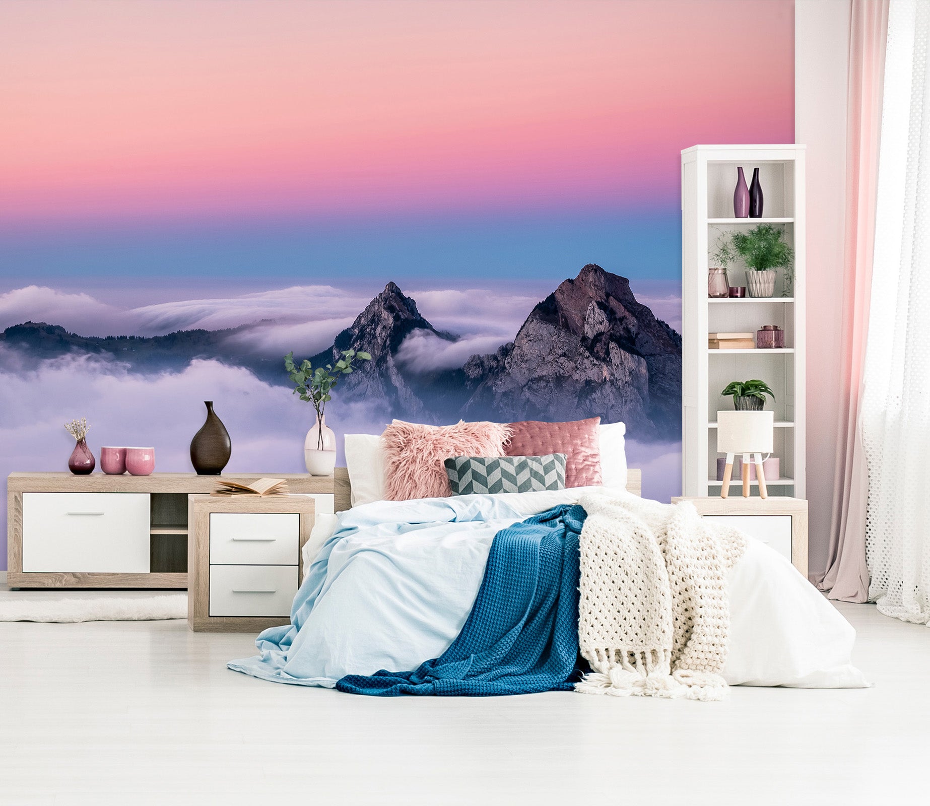 3D Mountain Cloud 57119 Wall Murals