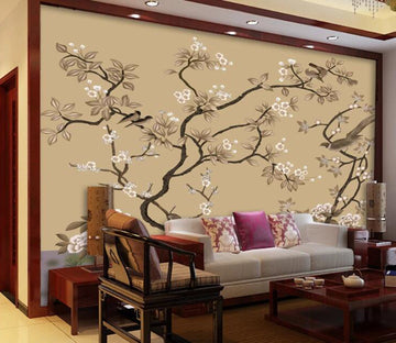 3D Branch Flower WC08 Wall Murals Wallpaper AJ Wallpaper 2 