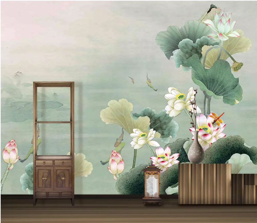 3D Lotus Pond 2007 Wall Murals