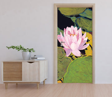 3D Pink Lotus 93229 Allan P. Friedlander Door Mural