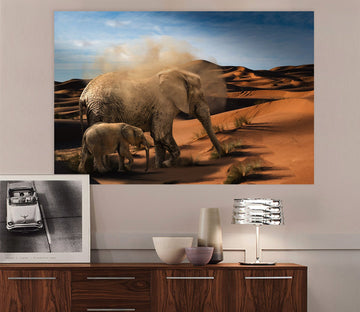 3D Desert Elephant 48 Animal Wall Stickers Wallpaper AJ Wallpaper 2 