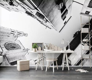 3D Black City 247 Wall Murals Wallpaper AJ Wallpaper 2 