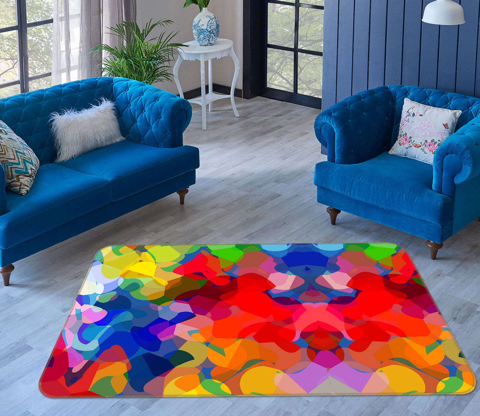 3D Colorful Pattern 1009 Shandra Smith Rug Non Slip Rug Mat