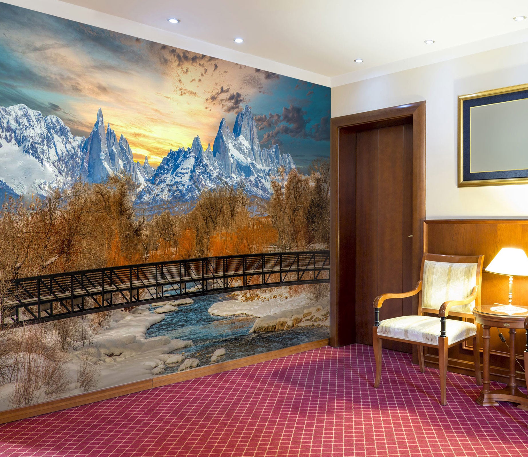 3D Snow Mountain 5257 Beth Sheridan Wall Mural Wall Murals