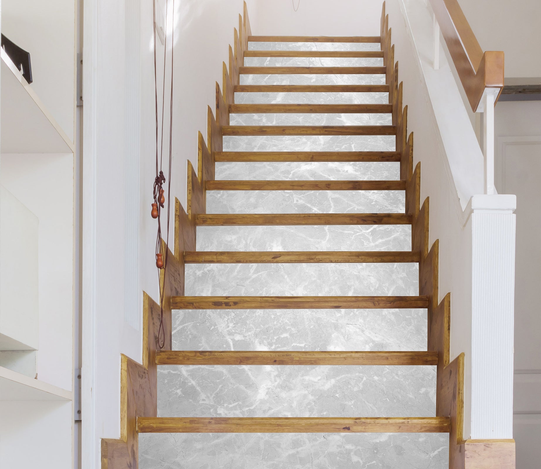 3D White Texture 291 Stair Risers