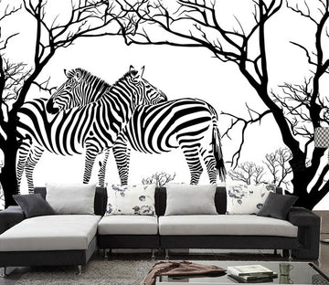 3D Zebra Tree WG229 Wall Murals
