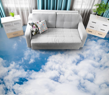 3D Soft White Clouds 062 Floor Mural  Wallpaper Murals Rug & Mat Print Epoxy waterproof bath floor