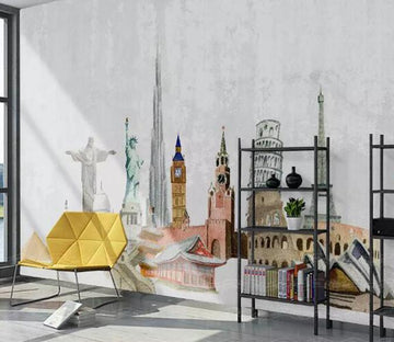 3D Color Tall Building 449 Wall Murals Wallpaper AJ Wallpaper 2 