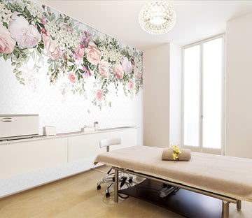 3D Hand Drawn Flowers 375 Wall Murals