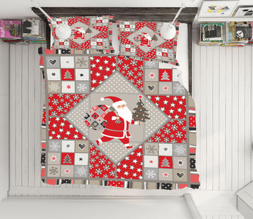 3D Santa Claus 52191 Christmas Quilt Duvet Cover Xmas Bed Pillowcases