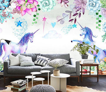 3D Dream Unicorn 335 Wall Muralsurals Wallpaper AJ Wallpaper 2 