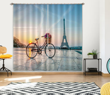 3D Eiffel Tower 004 Assaf Frank Curtain Curtains Drapes