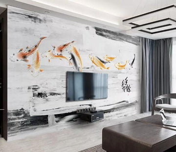 3D Fish School 061 Wall Murals Wallpaper AJ Wallpaper 2 