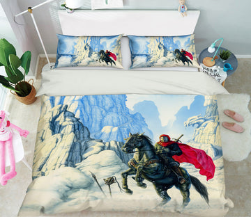 3D Mountains Knight 6165 Ciruelo Bedding Bed Pillowcases Quilt