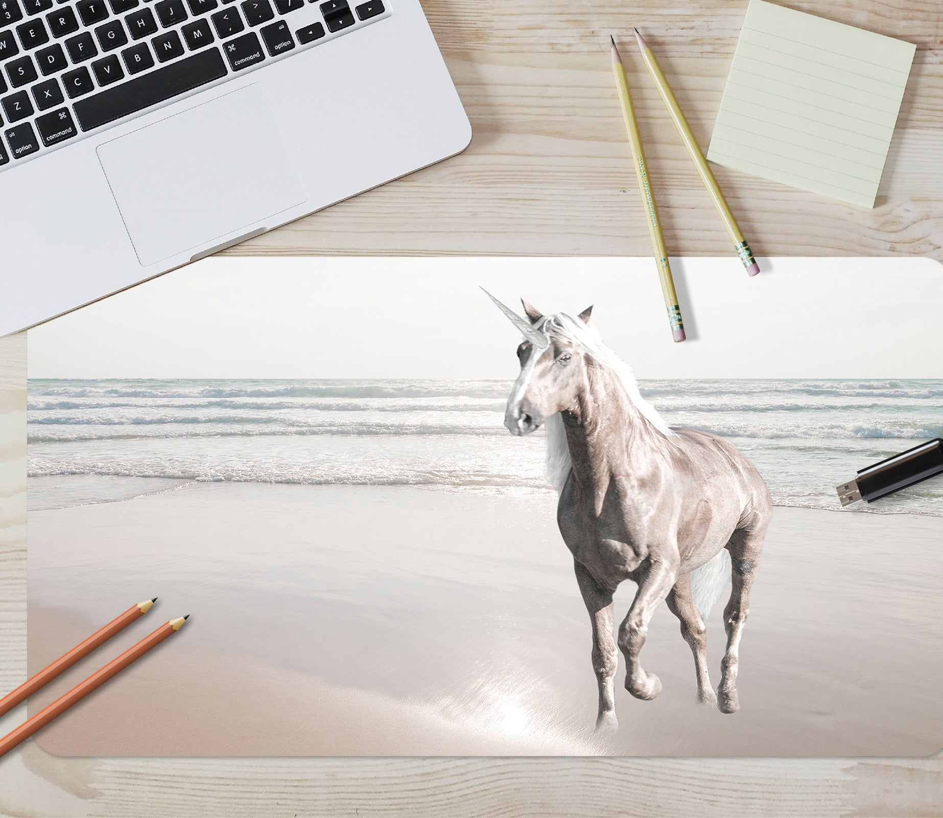 3D Beach Unicorn 1000 Assaf Frank Desk Mat