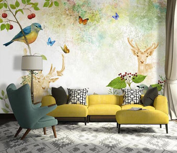 3D Birds And Flowers 430 Wall Murals Wallpaper AJ Wallpaper 2 
