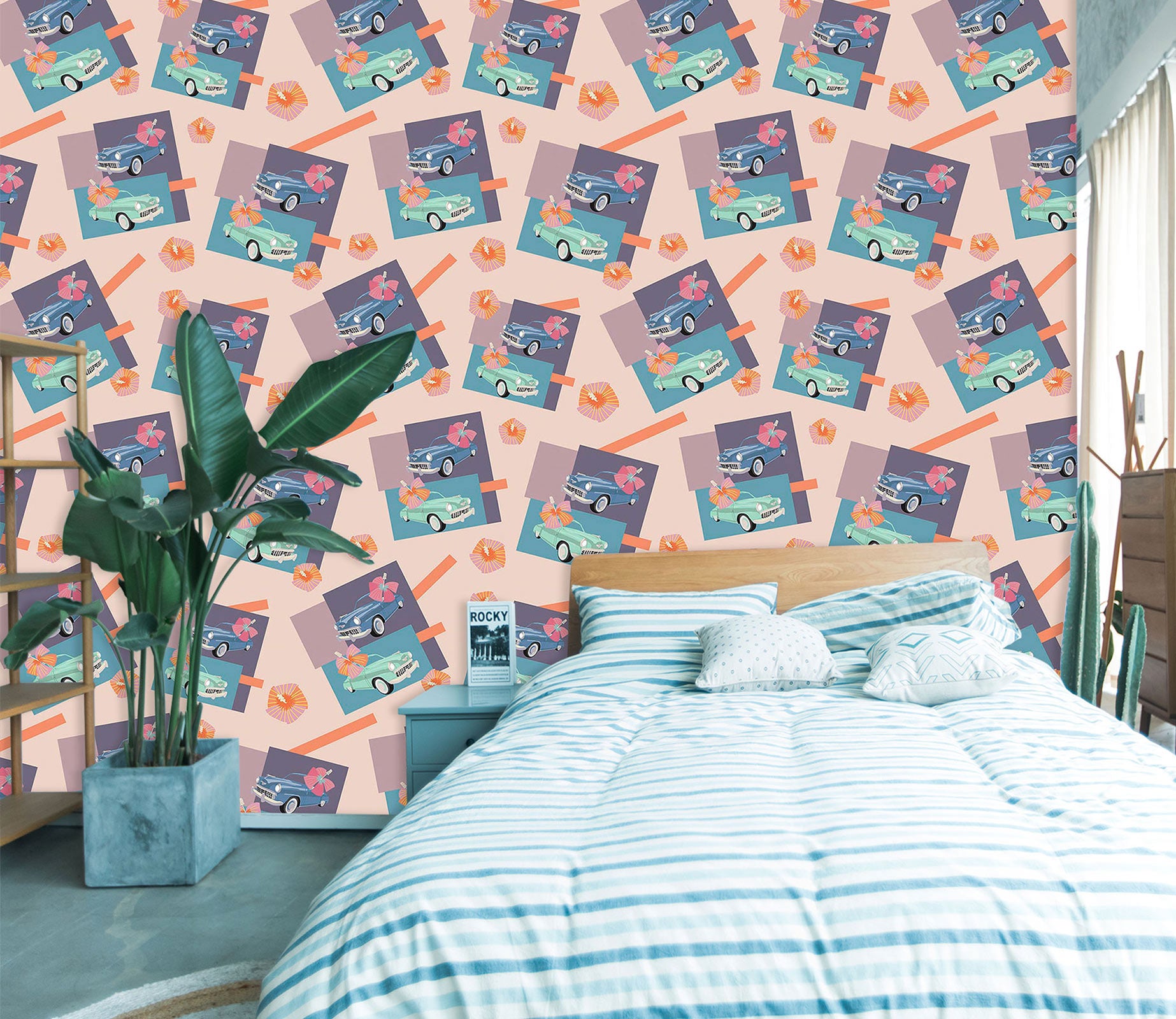 3D Retro Vehicle 1399 Kasumi Loffler Wall Mural Wall Murals