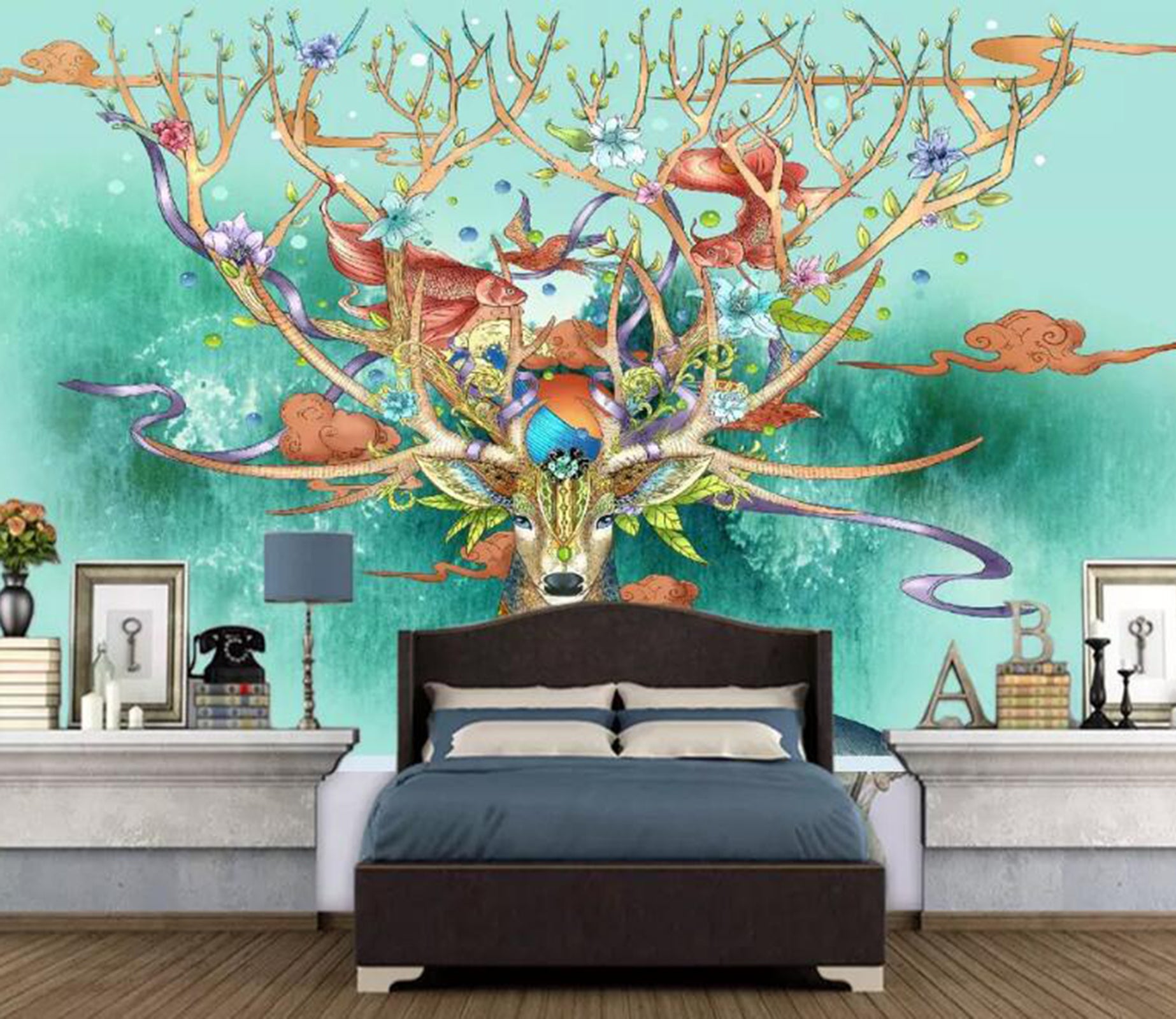 3D Colored Elk WG99 Wall Murals Wallpaper AJ Wallpaper 2 