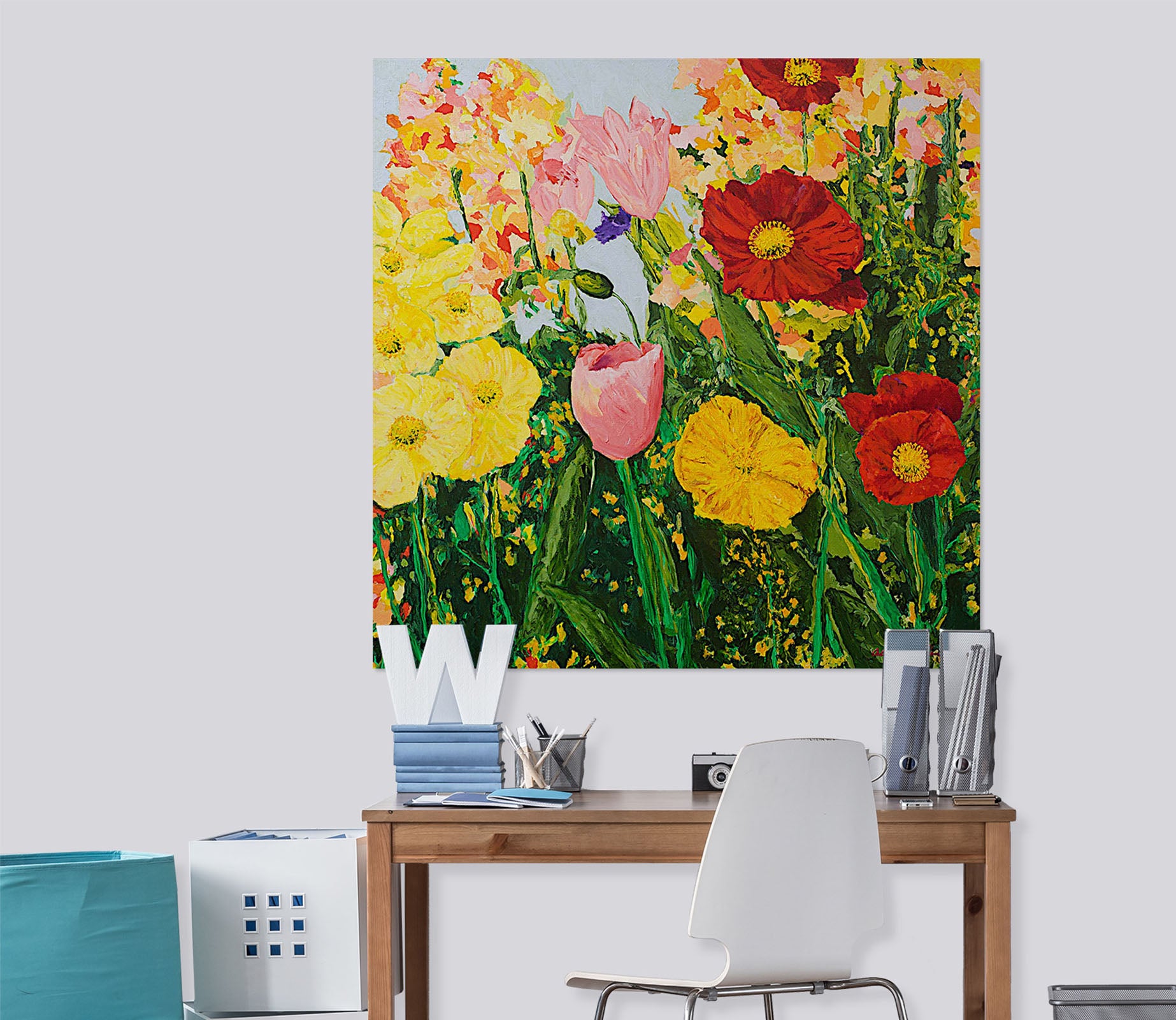 3D Color Flower 164 Allan P. Friedlander Wall Sticker