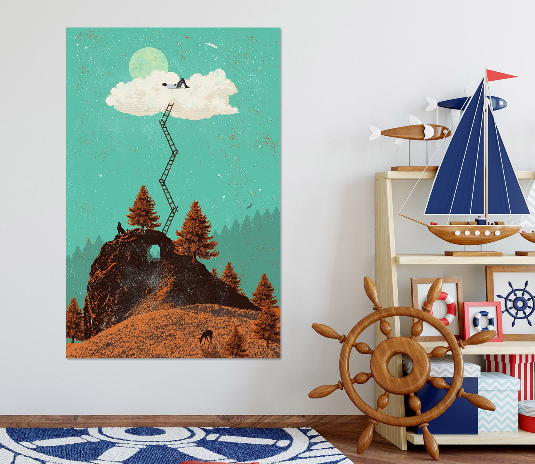 3D Ladder 011 Showdeer Wall Sticker