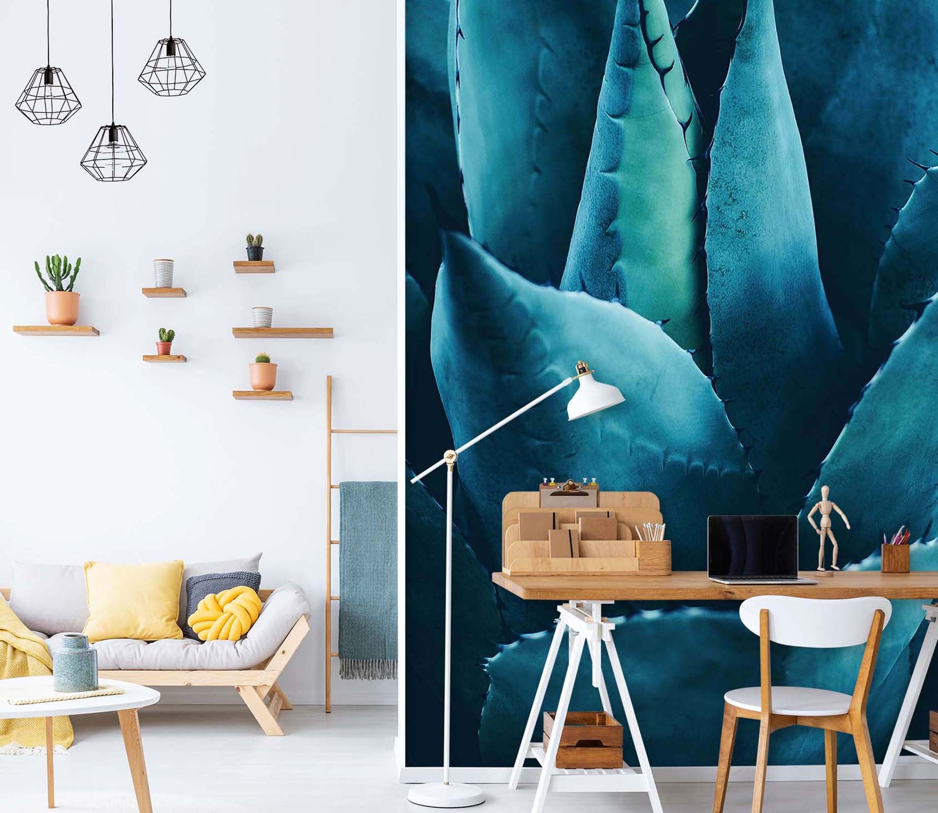 3D Green Aloe 1401 Boris Draschoff Wall Mural Wall Murals