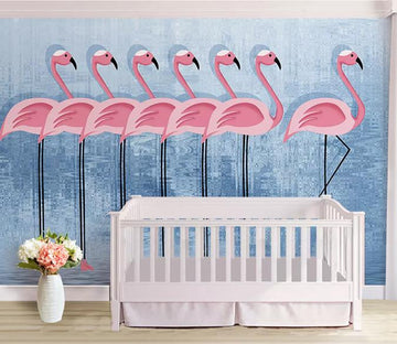 3D Pink Flamingo 134 Wall Murals Wallpaper AJ Wallpaper 2 