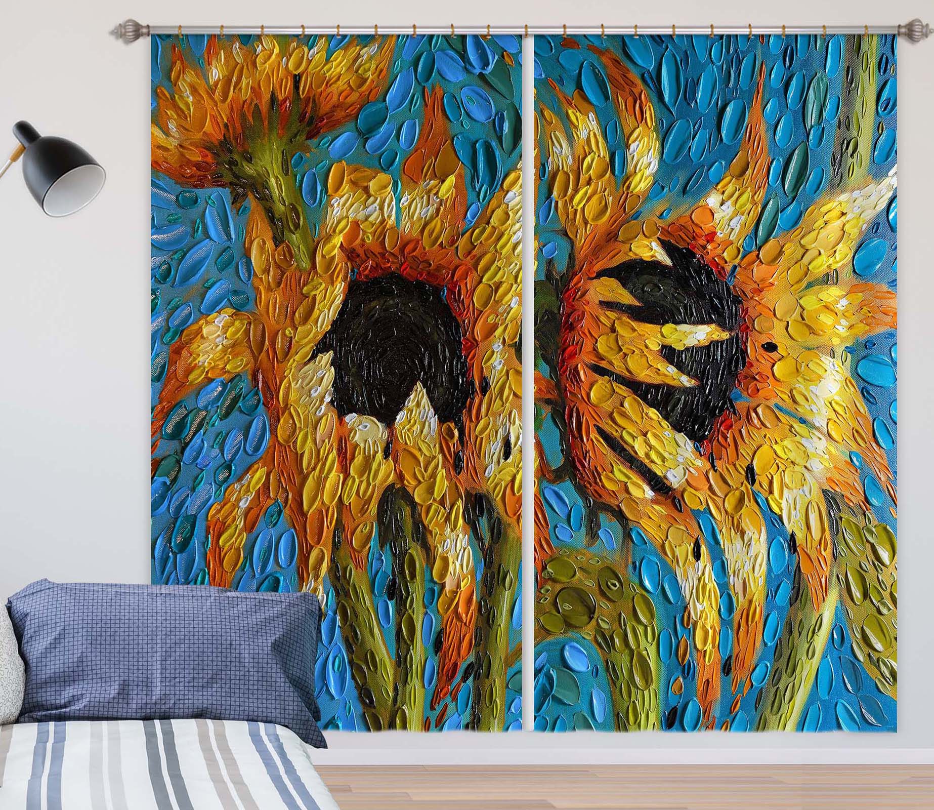 3D The Turquoise Drea 066 Dena Tollefson Curtain Curtains Drapes