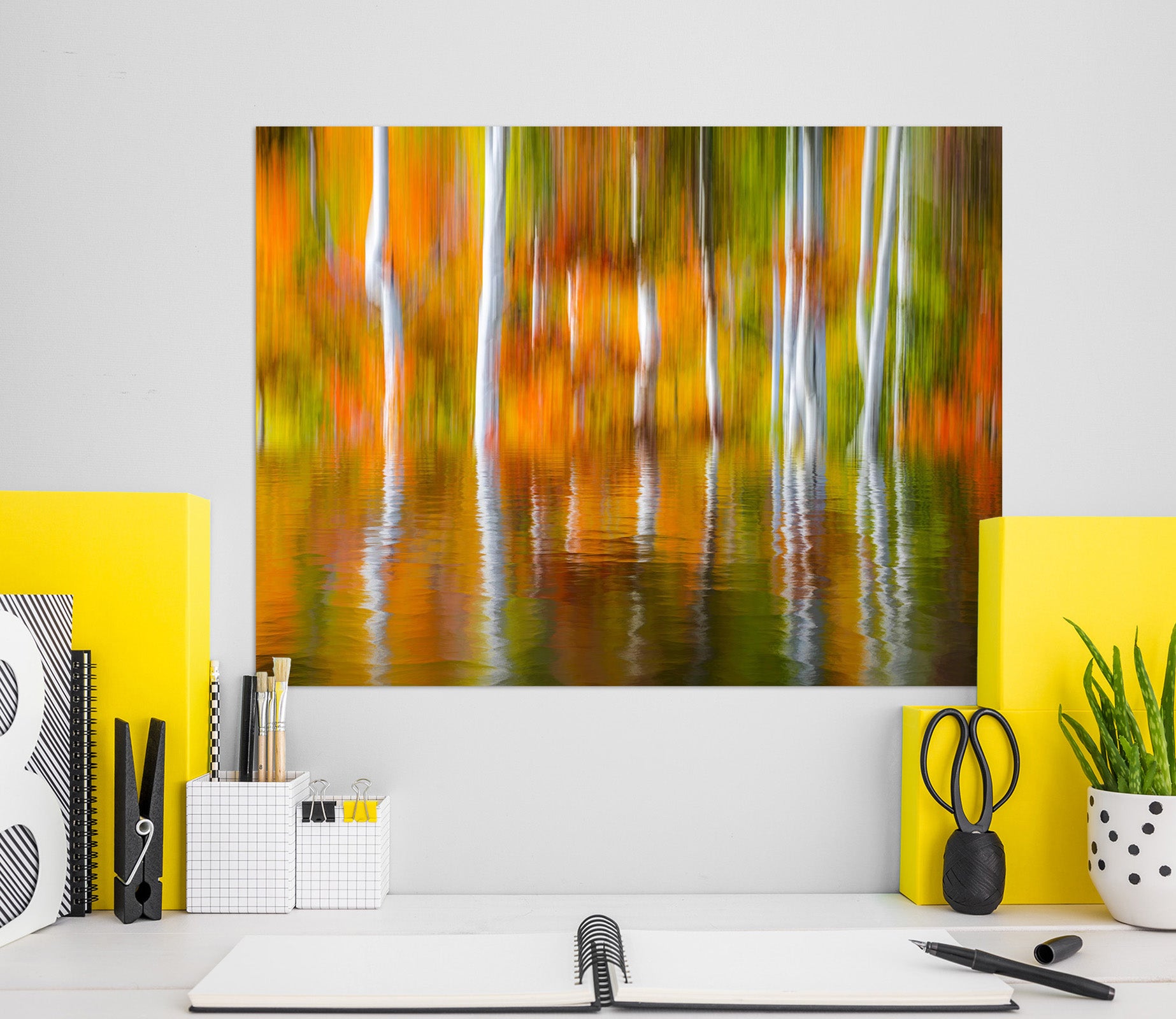 3D Orange Reflection 190 Marco Carmassi Wall Sticker