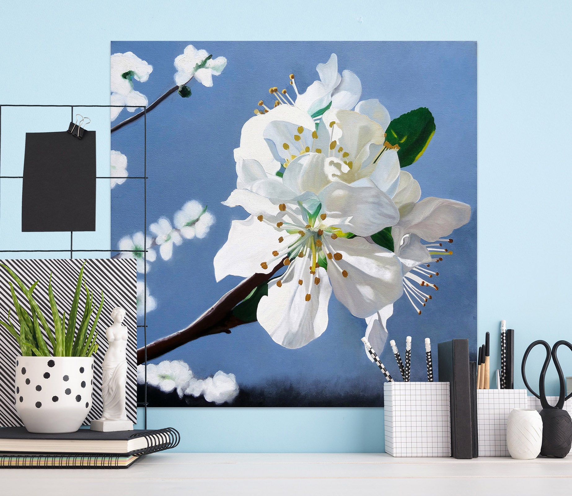 3D White Flower 110117 Matthew Holden Bates Wall Sticker