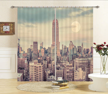 3D Moon City 6318 Assaf Frank Curtain Curtains Drapes