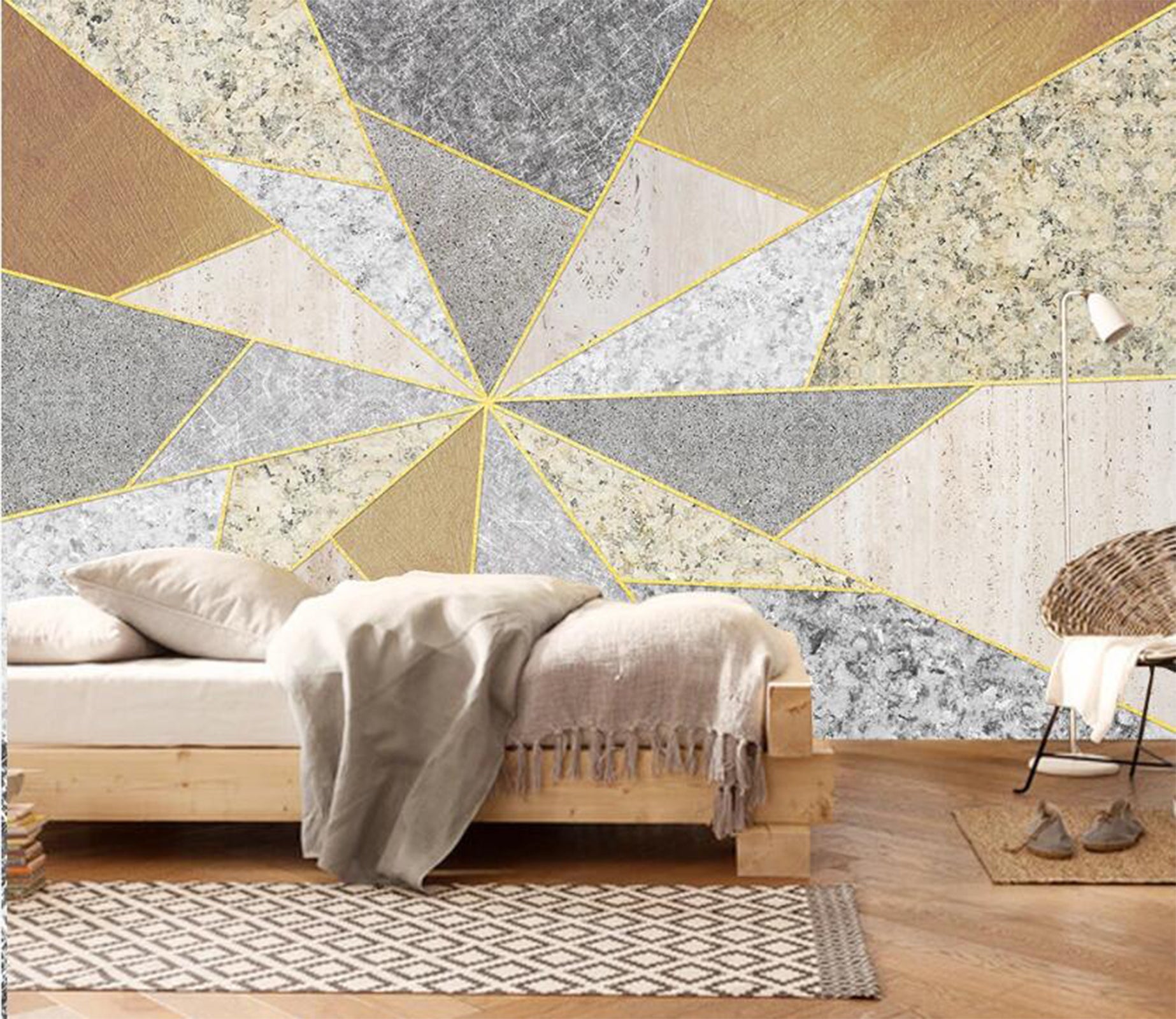 3D Triangle Center Gathering 2349 Wall Murals