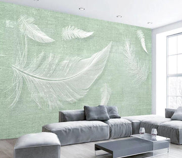 3D White Feather WC27 Wall Murals Wallpaper AJ Wallpaper 2 