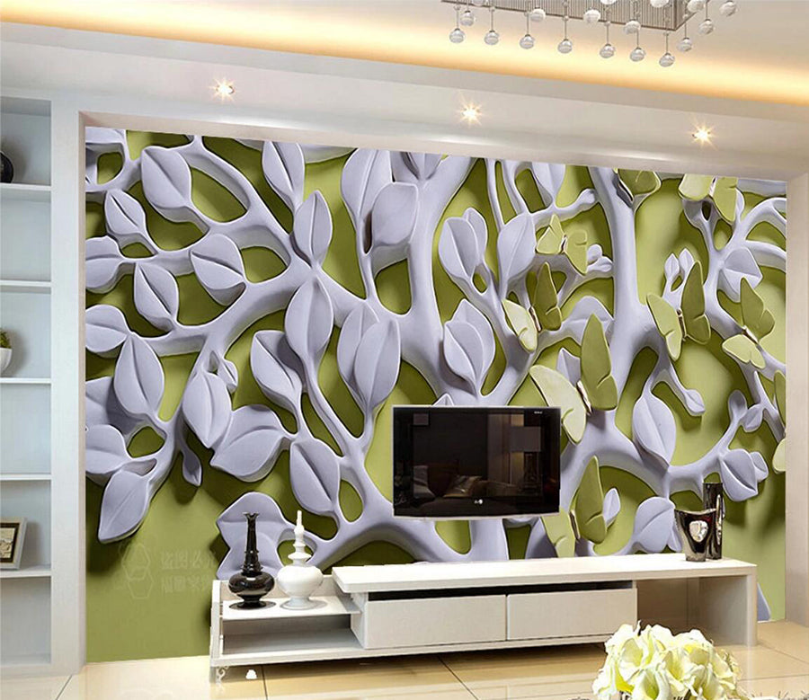 3D Rubber Tree WC580 Wall Murals