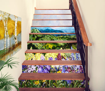 3D Flower Bush Hillside Field 89171 Allan P. Friedlander Stair Risers