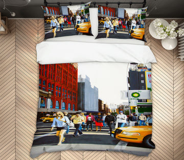 3D Street Pedestrians 11063 Matthew Holden Bates Bedding Bed Pillowcases Quilt