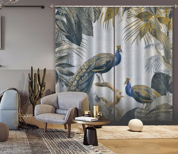 3D Peacock Forest 052 Andrea haase Curtain Curtains Drapes